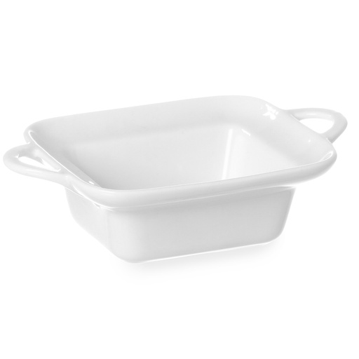 Rectangular casserole platter with ears 100x140x45mm white porcelain - Hendi 784105