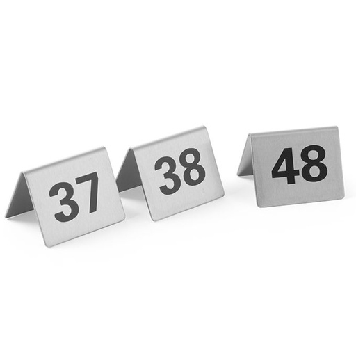 Information plate TABLE NUMBER 37-48 stainless steel set of 12pcs. - Hendi 663875