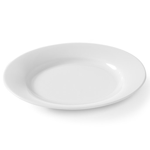 OPTIMA shallow plate white porcelain 160mm dia set of 12pcs. - Hendi 770849