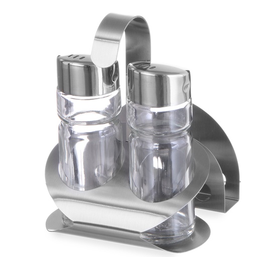 Spice set with stainless steel salt and pepper napkin - Hendi 465318