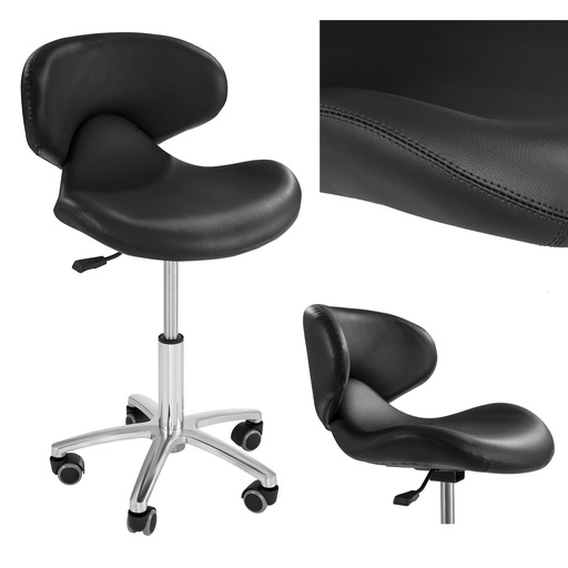 Physa ANDRIA mobile cosmetic chair on wheels black