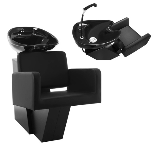Physa TERMOLI hairdresser washbasin with chair black