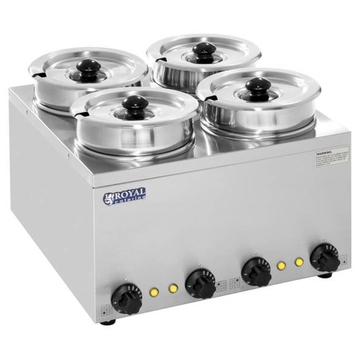 Electric soup warmer bemar 600W 230V 4 x 3.8L