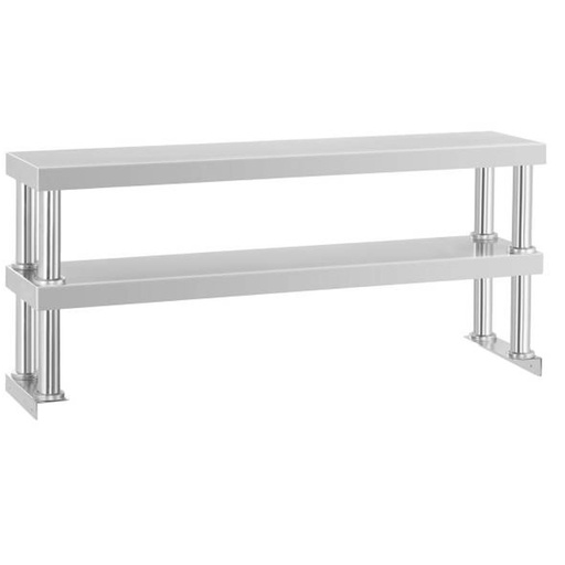 Adjustable steel shelves for kitchen work table 120cm wide