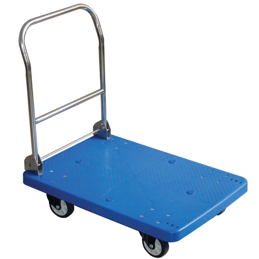 Platform transport cart with folding handle 73x48cm up to 150kg