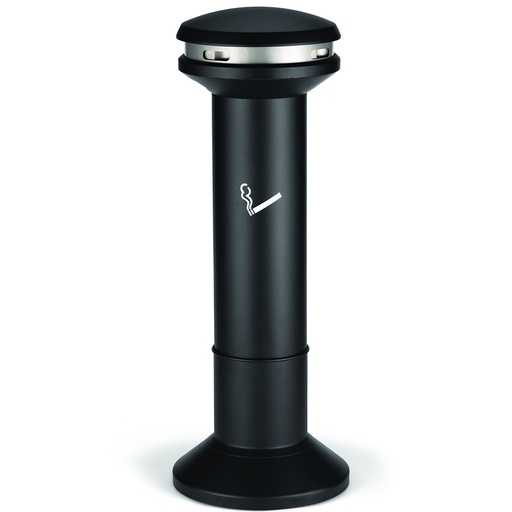 Freestanding outdoor ashtray black with 15L container