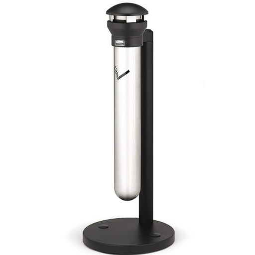 Outdoor ashtray on a stable stand stainless steel diameter 40cm height 100cm