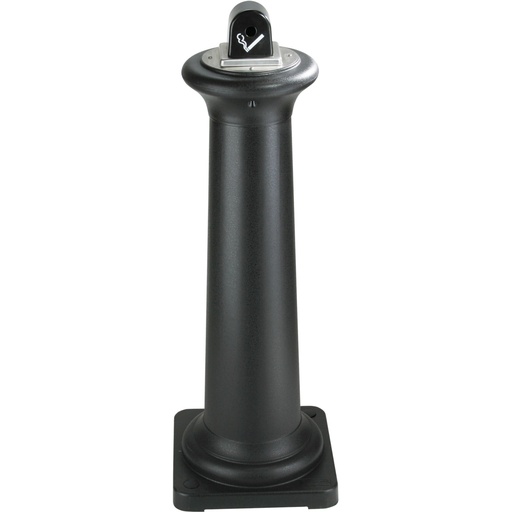 City ashtray pole with metal insert large capacity black height 97cm.