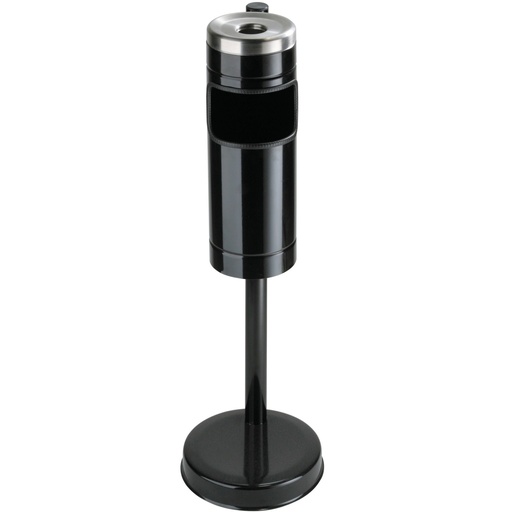 Indoor ashtray on a stand with a waste basket container diameter 15cm height 85cm.