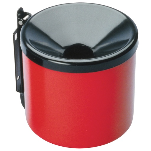 Self-extinguishing wall ashtray for indoor and outdoor use red diameter 15cm.