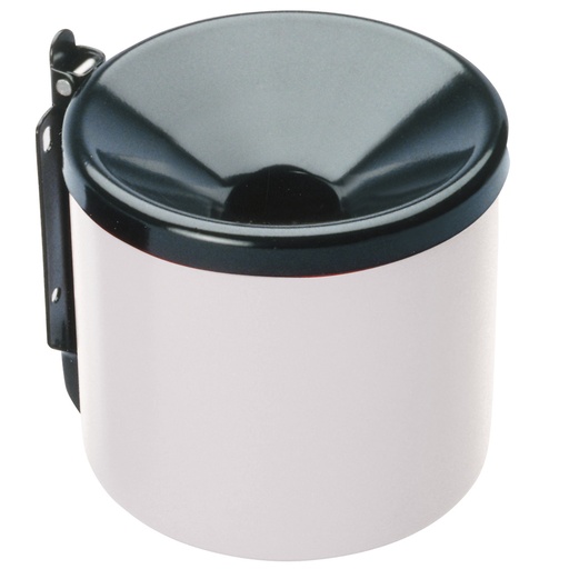 Wall ashtray self-extinguishing for indoor and outdoor white 15cm diameter.