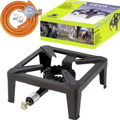 Industrial gas stove stool MEGA ZEUS 7kW 40x40cm