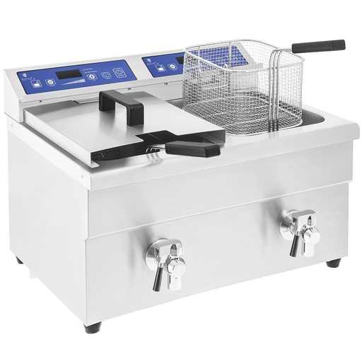 Royal Catering 2x 10L induction double fryer 7000W 230V