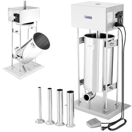 Electric sausage stuffer with motor Royal Catering + 4 funnels 15L