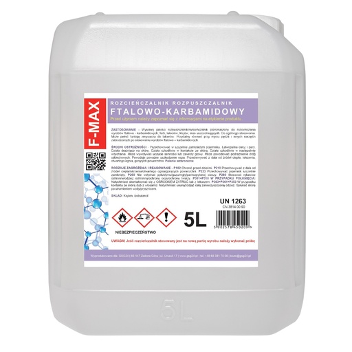 Phthalic-carbamide thinner for paints and varnishes F-MAX 5L