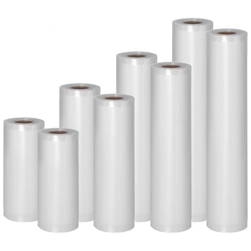 Foil in roll moleskin bags for vacuum packer KIT various sizes 8 rolls LFGB and FDA certificate
