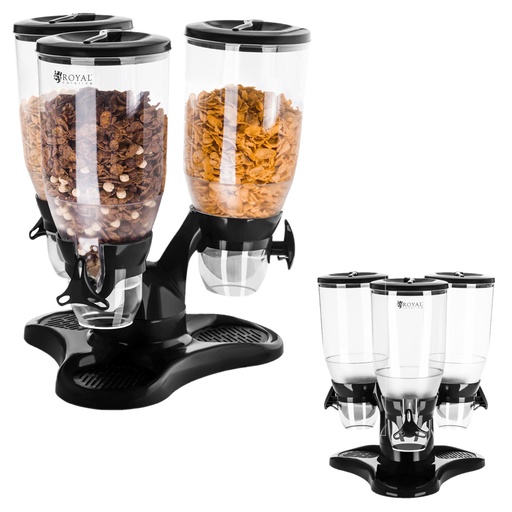 Rotary dispenser for loose products cereal muesli nuts coffee 3 x 3L