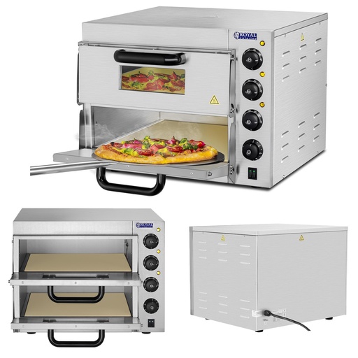 Professional double pizza oven 2 x 40cm 3000W 230V Royal Catering