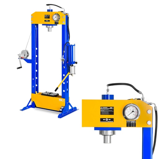 Hydraulic and pneumatic workshop press 30T 666 bar MSW WP-30T-P