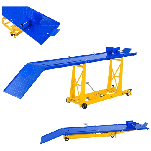 Platform elevator table motorcycle elevator with ramp 450kg 206 x 55 cm MSW MHB-450-780.1