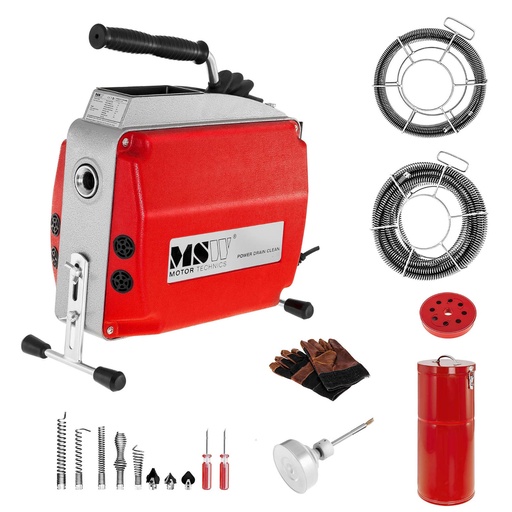 Electric pipe pusher machine for pipes diameter 20 - 150 mm MSW POWER DRAIN CLEAN 2.3E + accessories