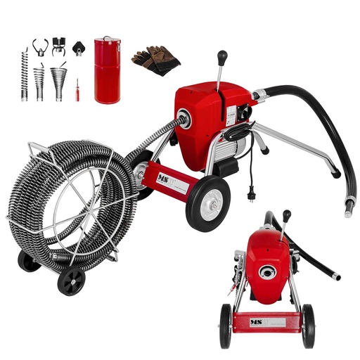 Electric pipe pusher machine 1100W dia 32mm MSW POWER DRAIN CLEAN 4.6E + accessories