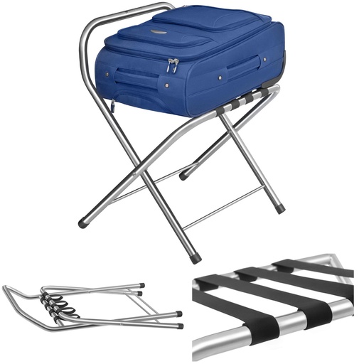 Stand rack for suitcases travel bags luggage foldable up to 50kg 440x560x670mm