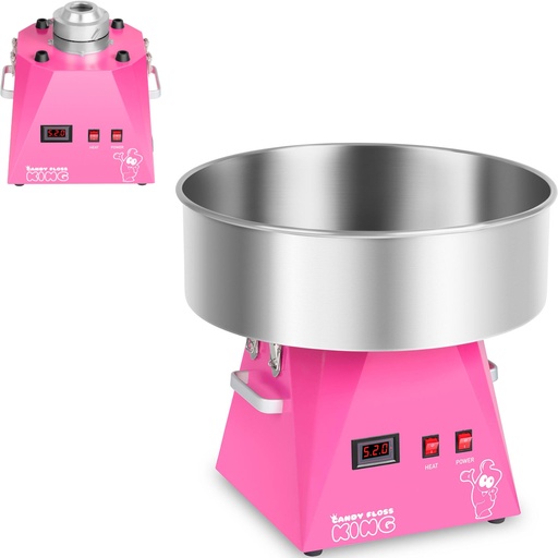 LED cotton candy machine pink 52cm 1030W Royal Catering RCZK-1030-W-R