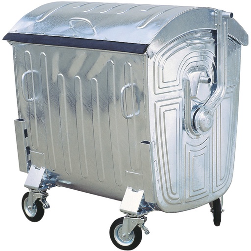 Metal waste container garbage fire ash 1100L EU