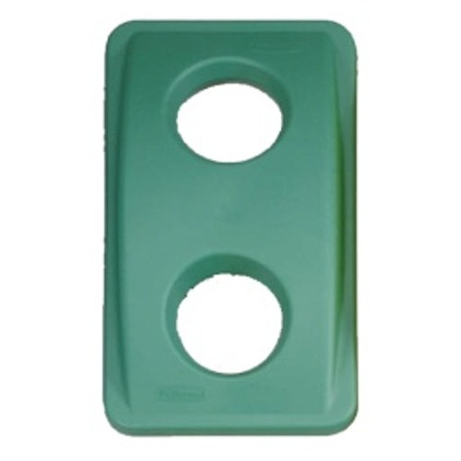 Lid for Rubbermaid SLIM JIM reg bin; green