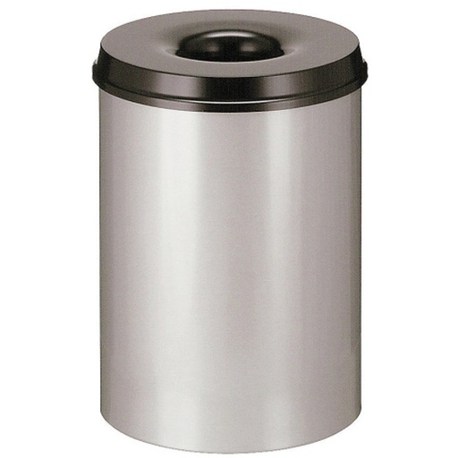 Self-extinguishing steel waste garbage can for rooms 30L