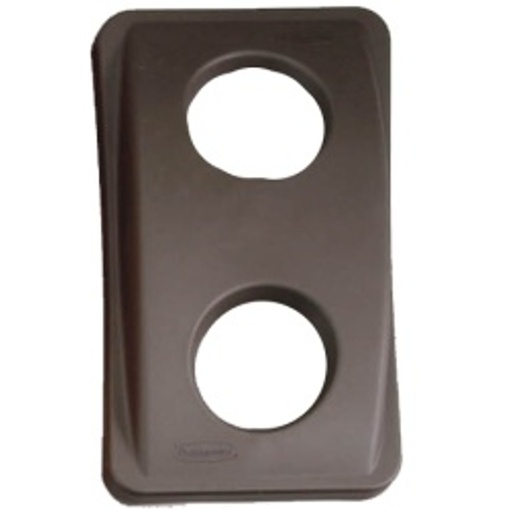 Lid for Rubbermaid SLIM JIM reg bin; brown