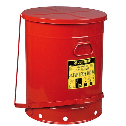 Garbage can for flammable waste and oily cleaning rags - FM / UL approvals - capacity 79L.
