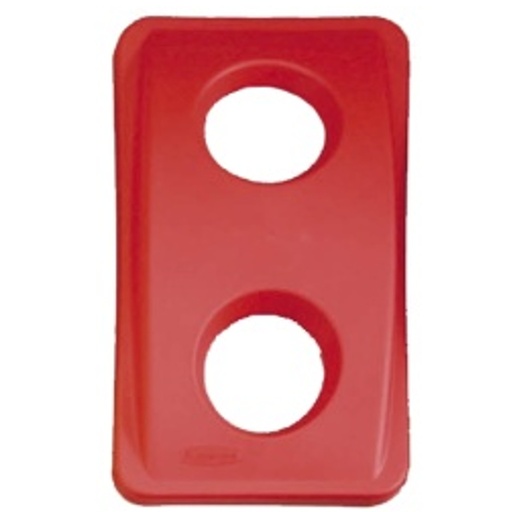 Lid for Rubbermaid SLIM JIM reg bin; red