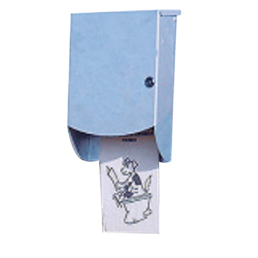 Dispenser tray for paper dog poop bags