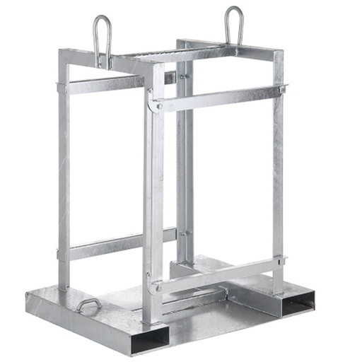 Pallet for transporting gas cylinders for 4 cylinders