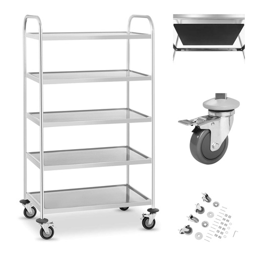 Catering 5-shelf stainless steel catering cart RCSW-5.1