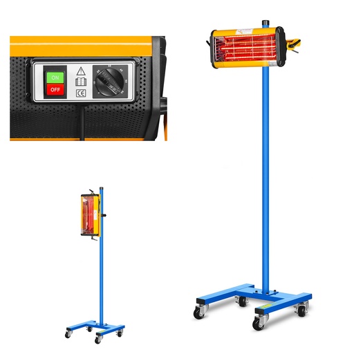 Infrared paint drying heat radiator on a stand 1100W IR-DRYER1000