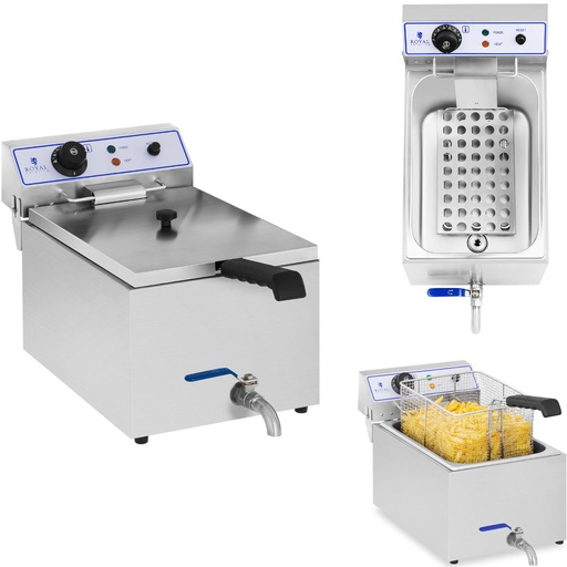 Profesionāla zivju ceptuve ar krānu 3000W 17L Royal Catering RCEF 15E