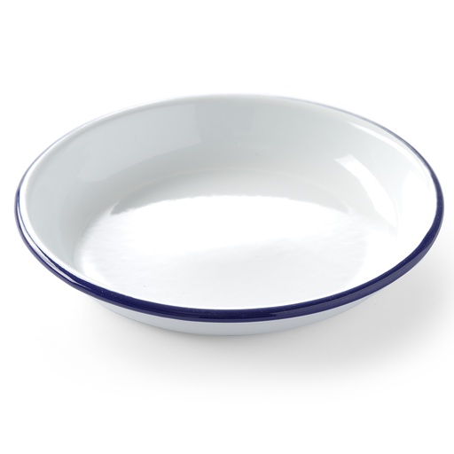Deep enamel plate white 240mm dia Hendi 621271