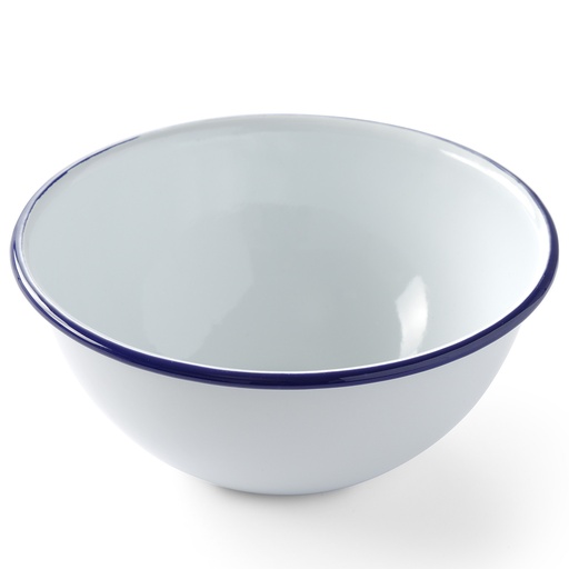 Enamel bowl white 160mm dia Hendi 621288