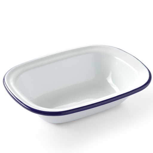 Rectangular enamel dish white 175x130mm Hendi 621202