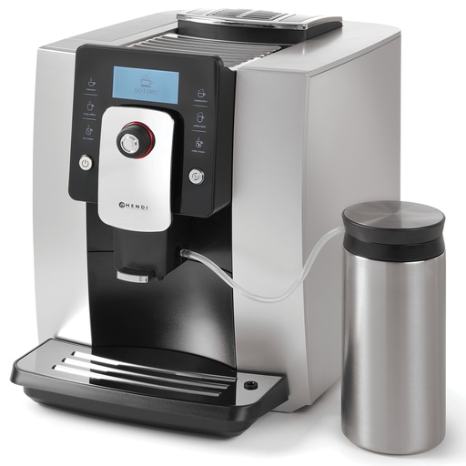 One Touch automatic coffee maker with milk container 600ml SILVER Hendi 208984