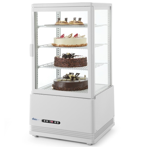 Adjustable glazed refrigerated display case 68L 3 shelves white ARKTIC Hendi 233634