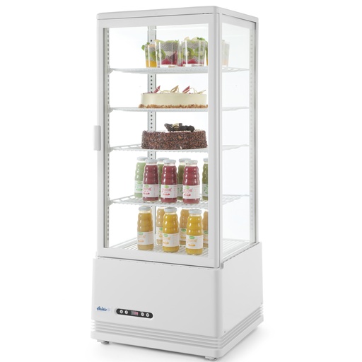 Glass refrigerated display case 98L 4 shelves white ARKTIC Hendi 233665