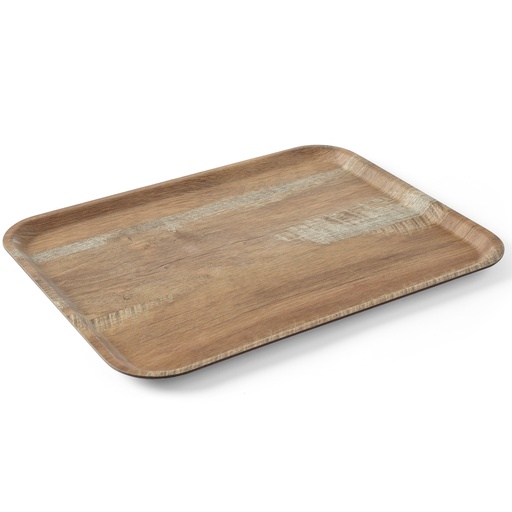 Oak wood print serving tray 240x350mm Hendi 508916