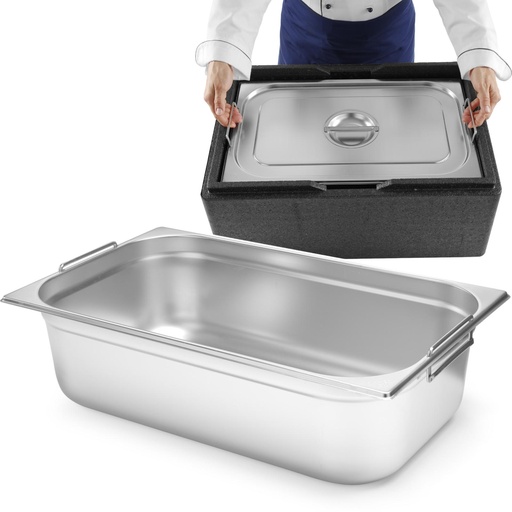 GN 1/1 catering container with retractable handles 530x325x150mm 21L 817148