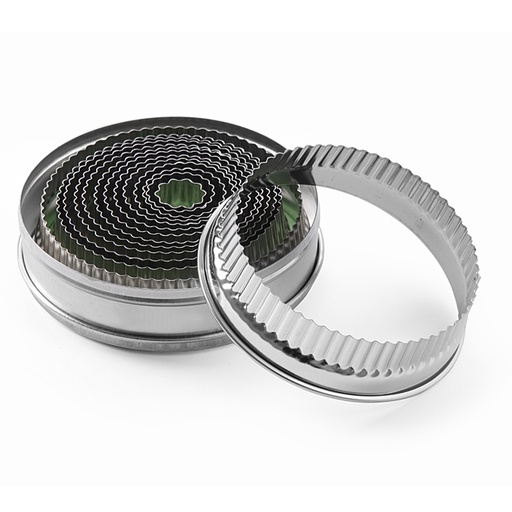 Notched round cookie cutter mold diameter 18 - 108mm Hendi 674413
