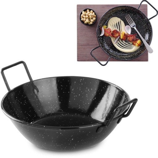 Deep enameled paella bowl ¶ 145x(H)40mm Hendi 622810