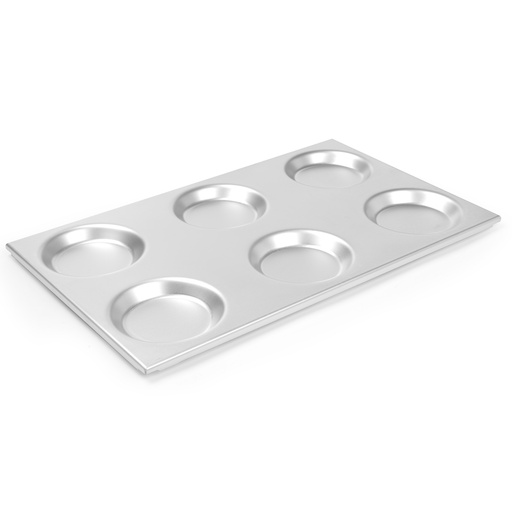 GN 1/1 aluminum tray with molded circles 125mm 530x325mm Hendi 808740